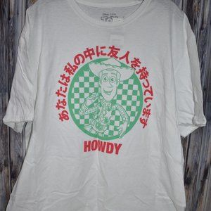 Disney Pixar Toy Story Woody Kanji Graphic Tee 2XL